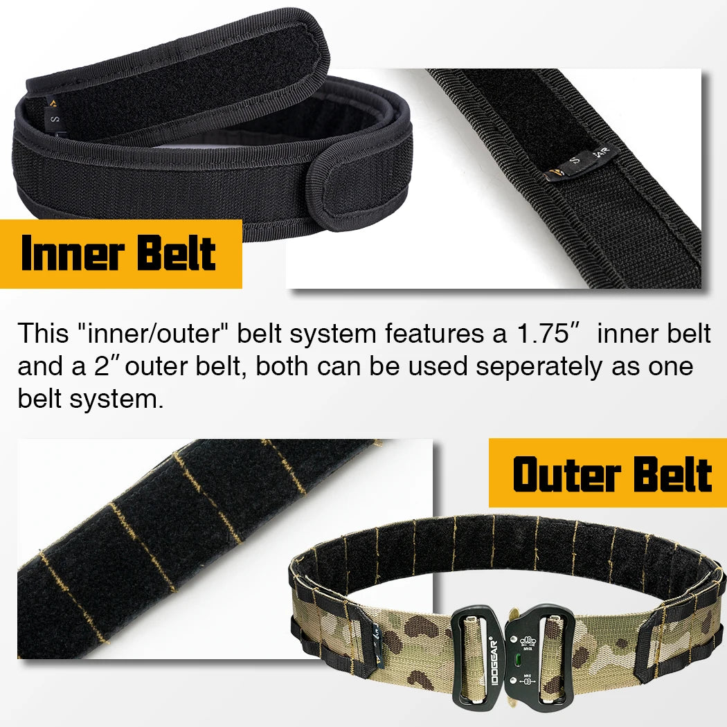 IDOGEAR Tactical 2 Inch Combat Belt