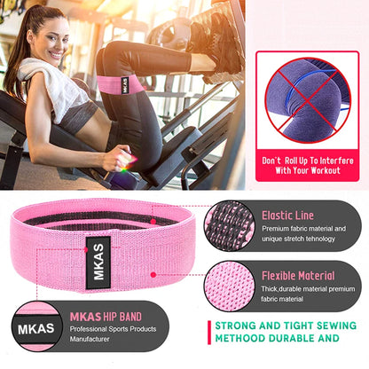 MKAS 3PCS Fitness Elastic Rubber Band