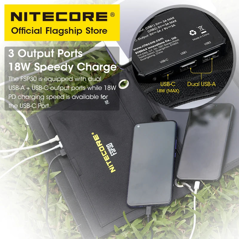 NITECORE FSP30 30W Portable Solar Panel