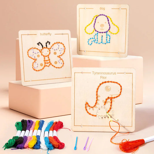 Wooden Lacing Embroidery Puzzle Toy