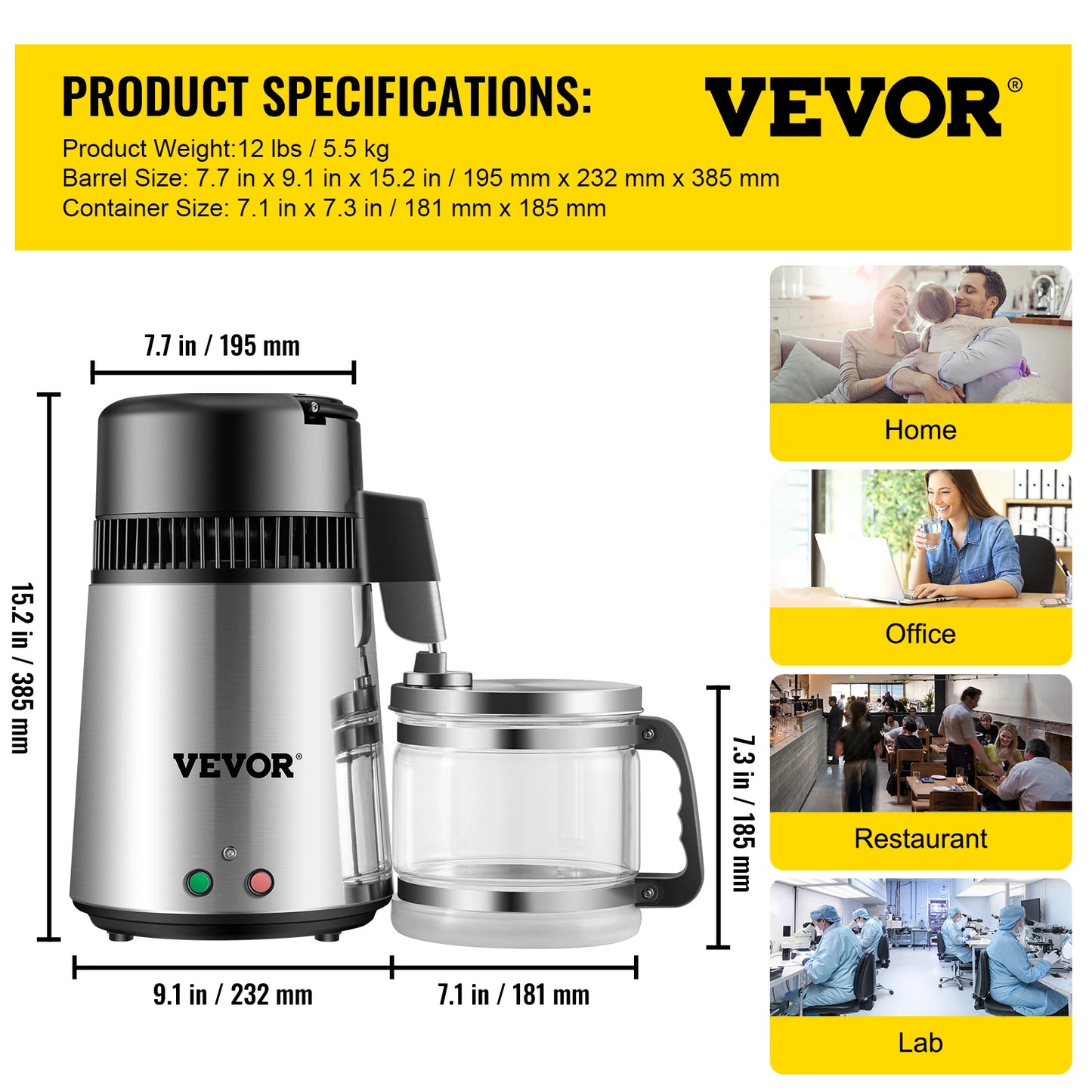 VEVOR 4L Water Distiller Filter