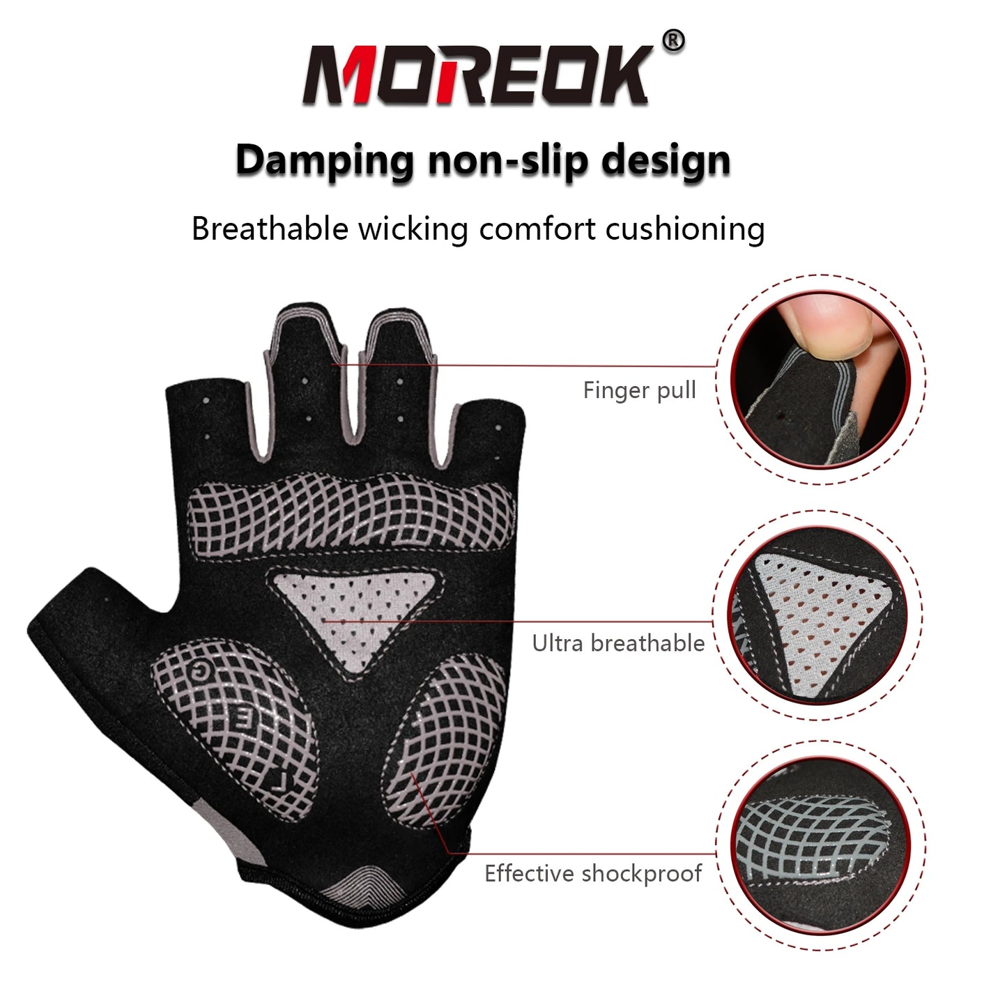 MOREOK Half Finger Cycling Gloves