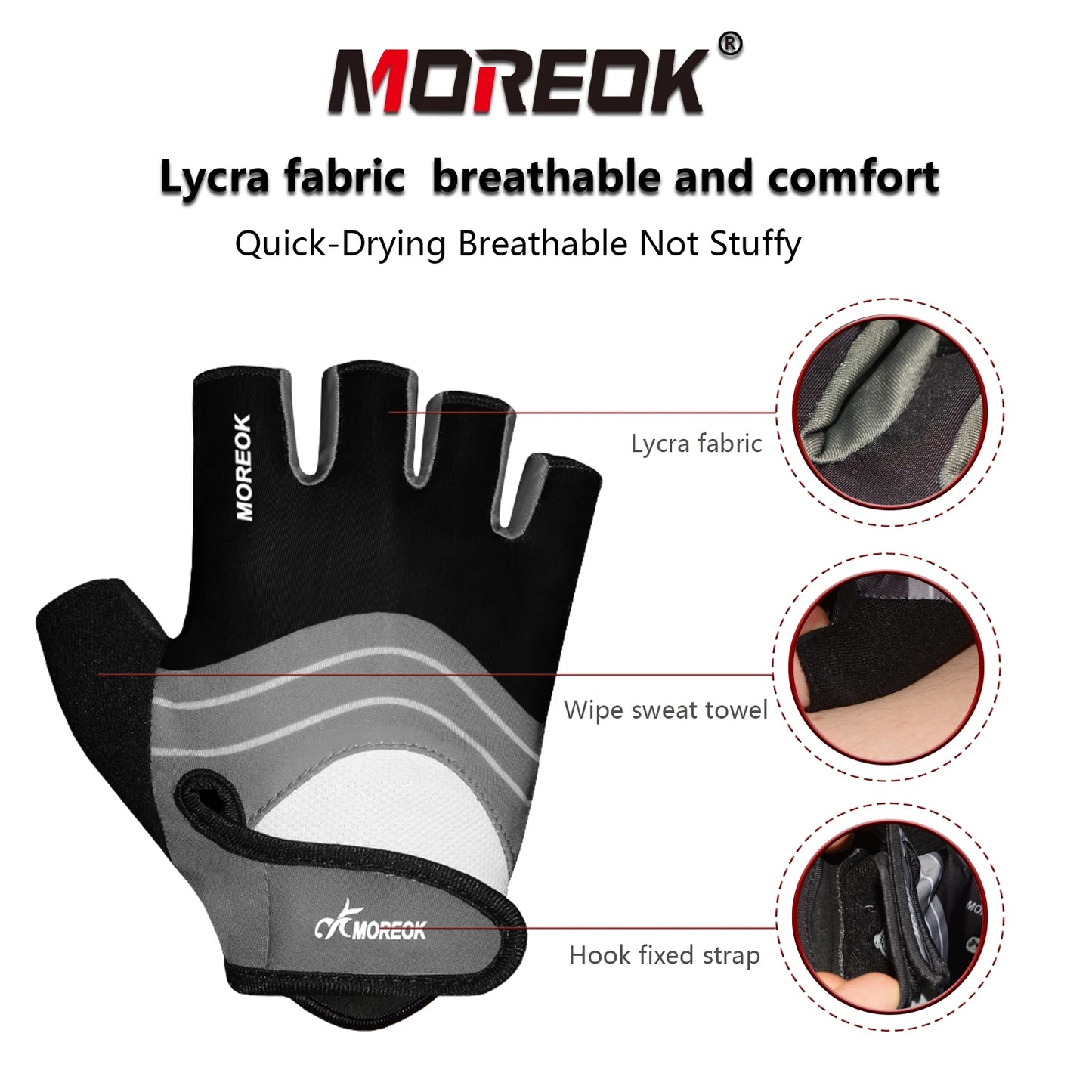 MOREOK Half Finger Cycling Gloves