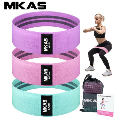 MKAS 3PCS Fitness Elastic Rubber Band