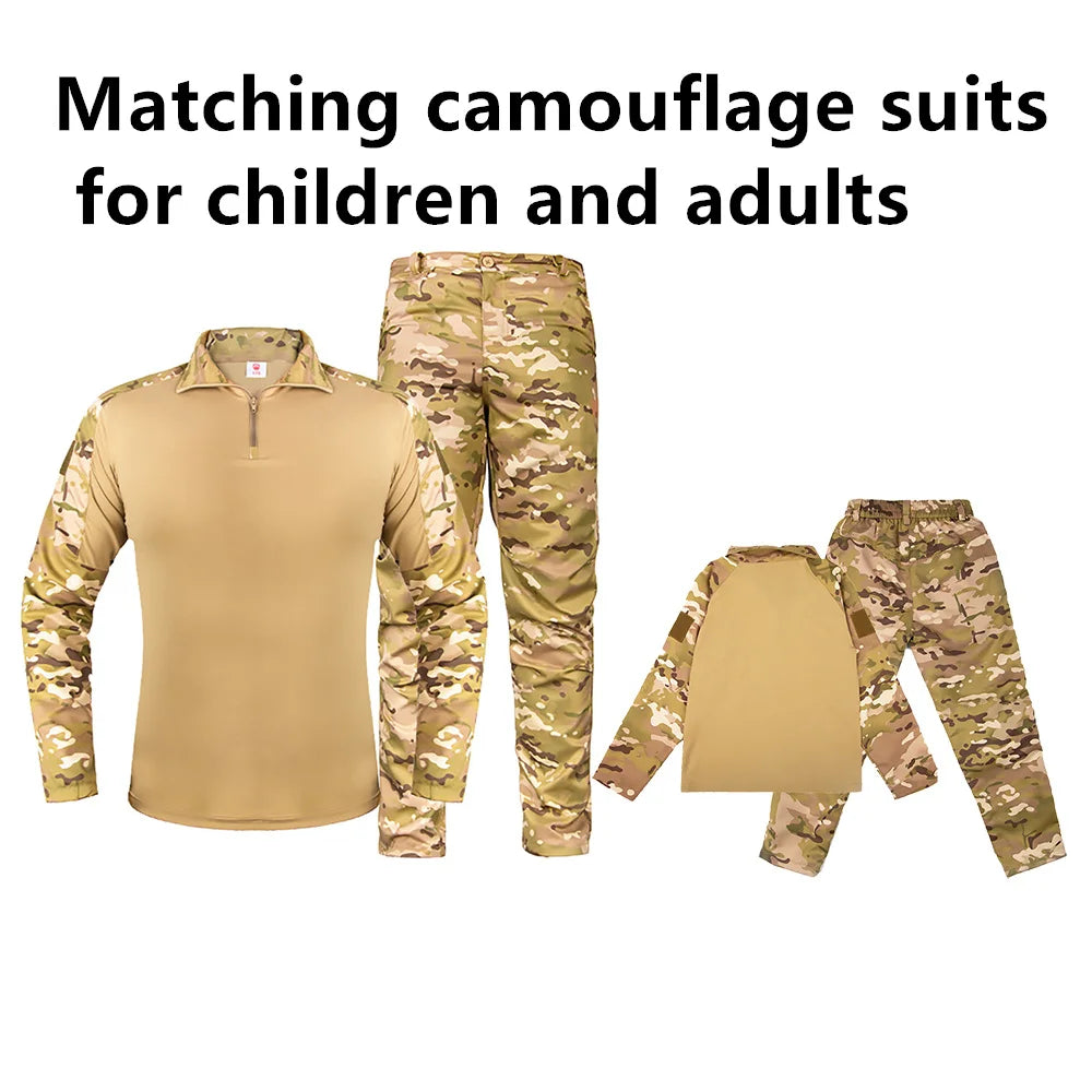 Boys Military Tactical Army Uniform Hunting Clothing Sets